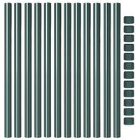 vidaXL Pali per Recinzione 12 pcs Verde 80 cm
