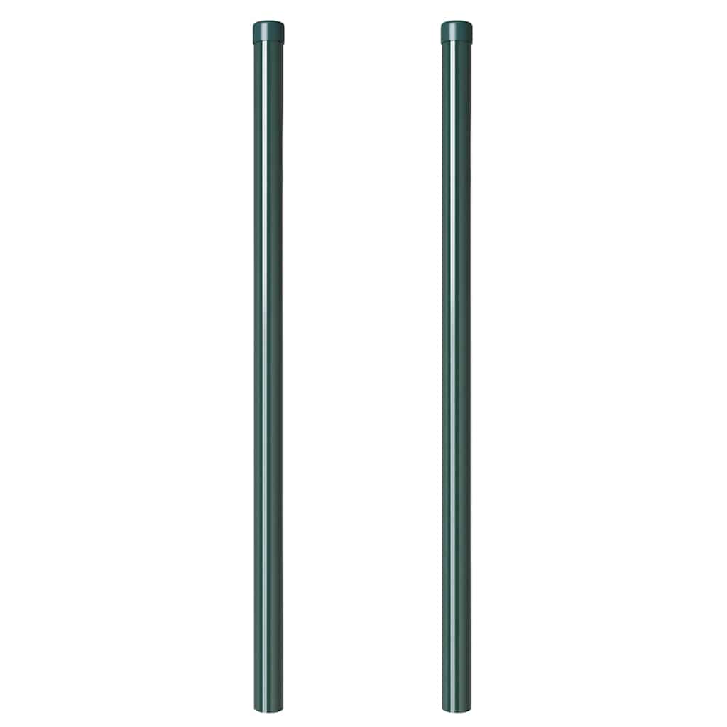 vidaXL Pali per Recinzione 2 pcs Verde 100 cm