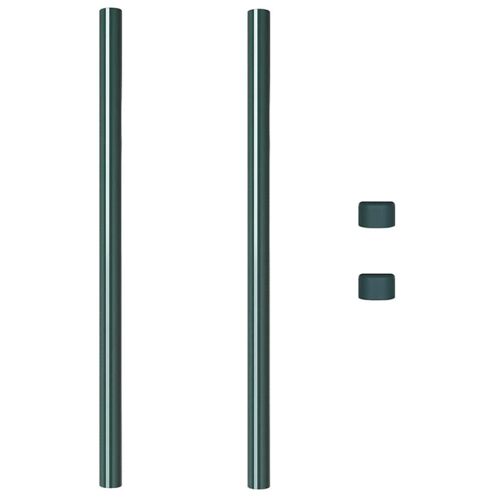 vidaXL Pali per Recinzione 2 pcs Verde 100 cm
