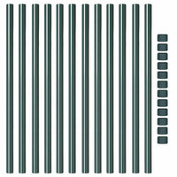 vidaXL Pali per Recinzione 12 pcs Verde 100 cm