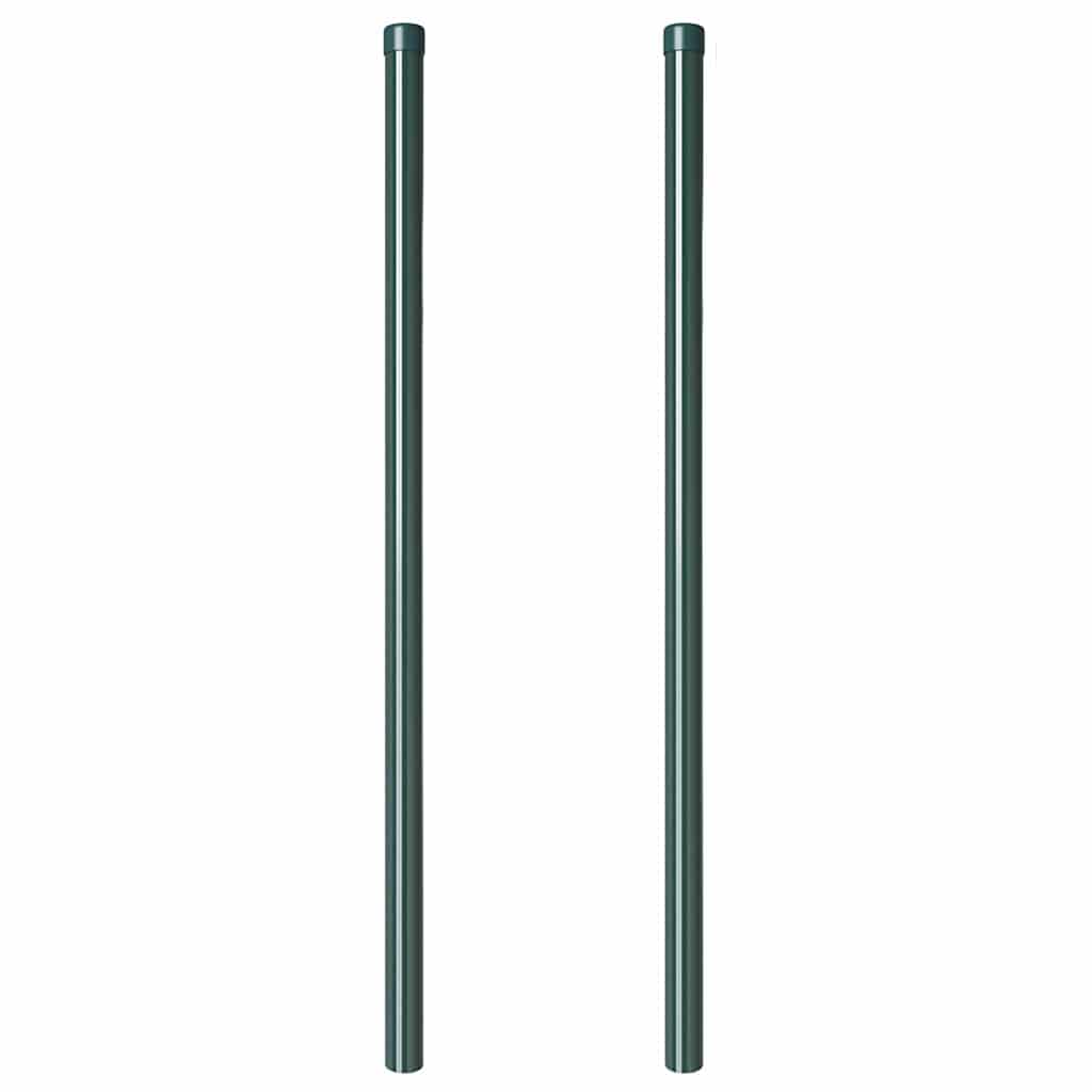 vidaXL Pali per Recinzione 2 pcs Verde 110 cm