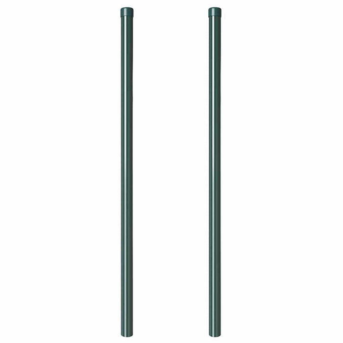 vidaXL Pali per Recinzione 2 pcs Verde 110 cm