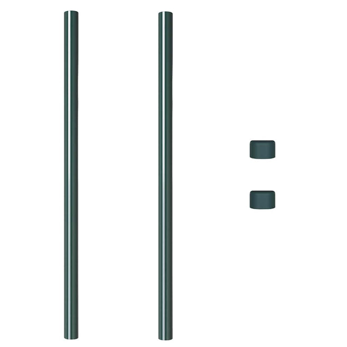 vidaXL Pali per Recinzione 2 pcs Verde 110 cm