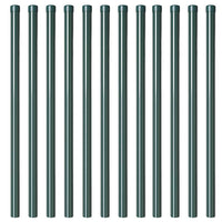 vidaXL Pali per Recinzione 12 pcs Verde 110 cm