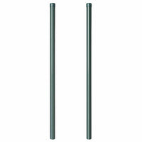 vidaXL Pali per Recinzione 2 pcs Verde 120 cm