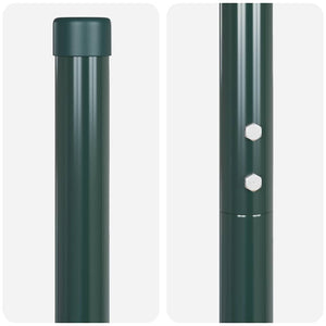 vidaXL Pali per Recinzione 2 pcs Verde 130 cm