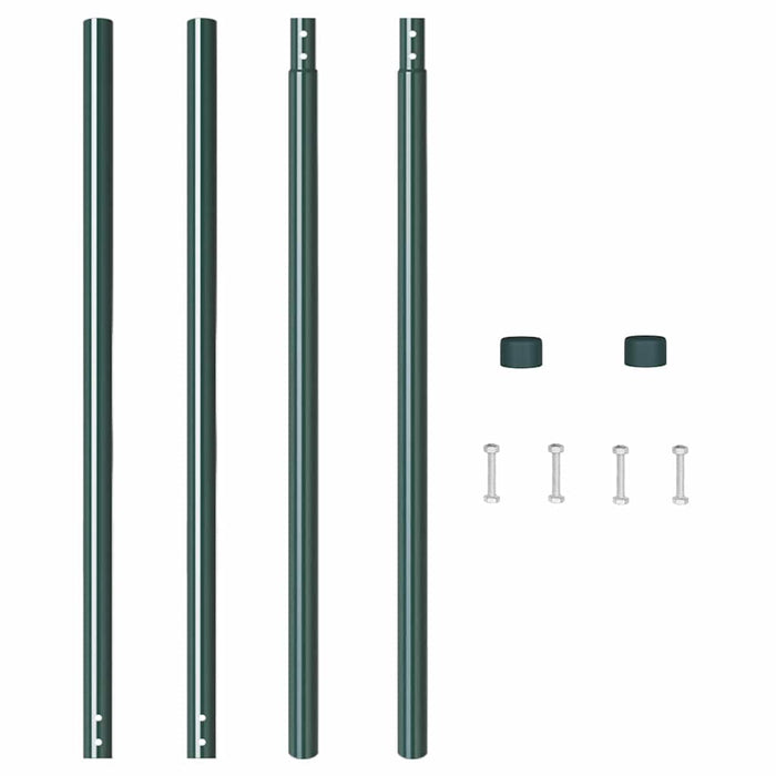 vidaXL Pali per Recinzione 2 pcs Verde 130 cm