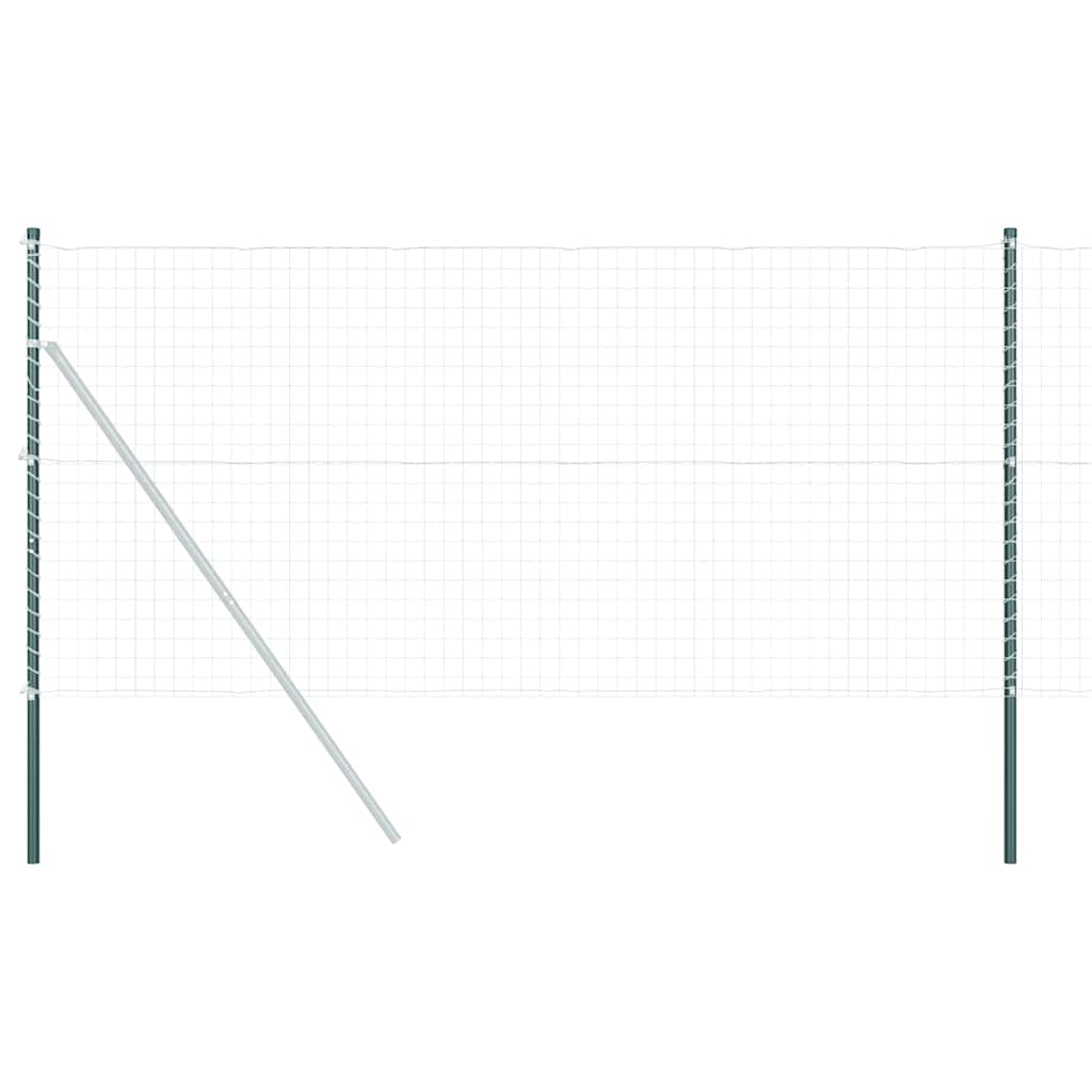 vidaXL Pali per Recinzione 12 pcs Verde 130 cm