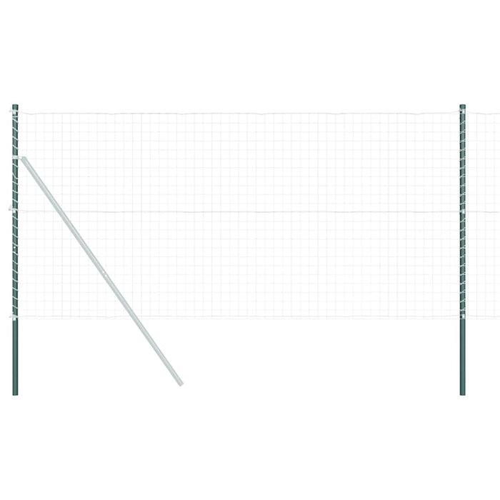 vidaXL Pali per Recinzione 2 pcs Verde 140 cm