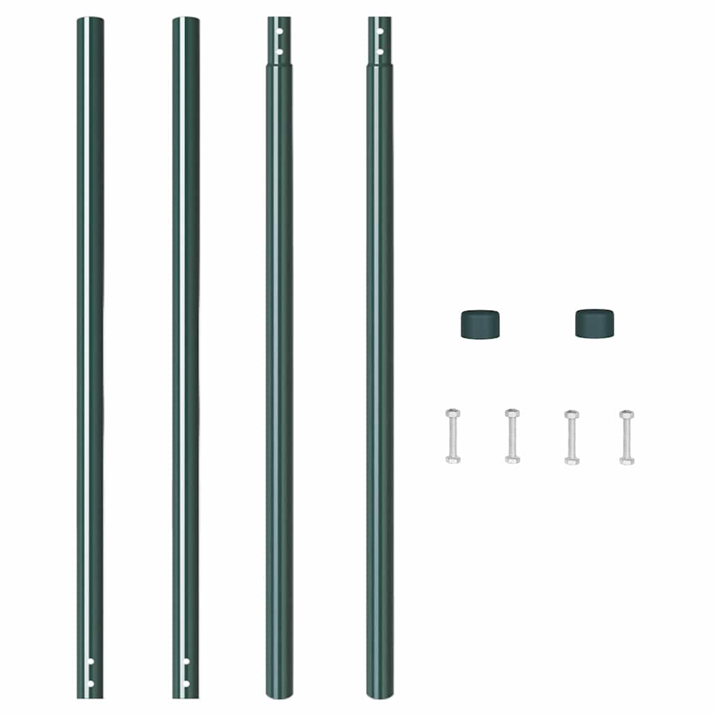 vidaXL Pali per Recinzione 2 pcs Verde 140 cm