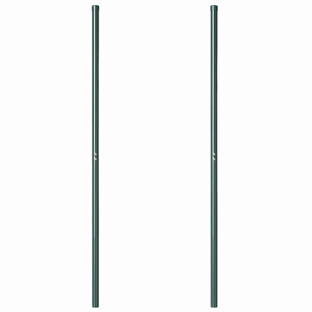 vidaXL Pali per Recinzione 2 pcs Verde 180 cm