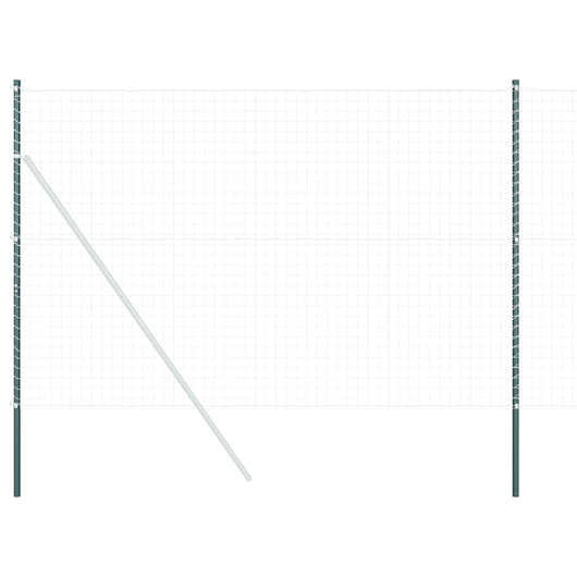 Palo della recinzione 2 pcs Verde Acciaio Verniciato a Polvere 42012741