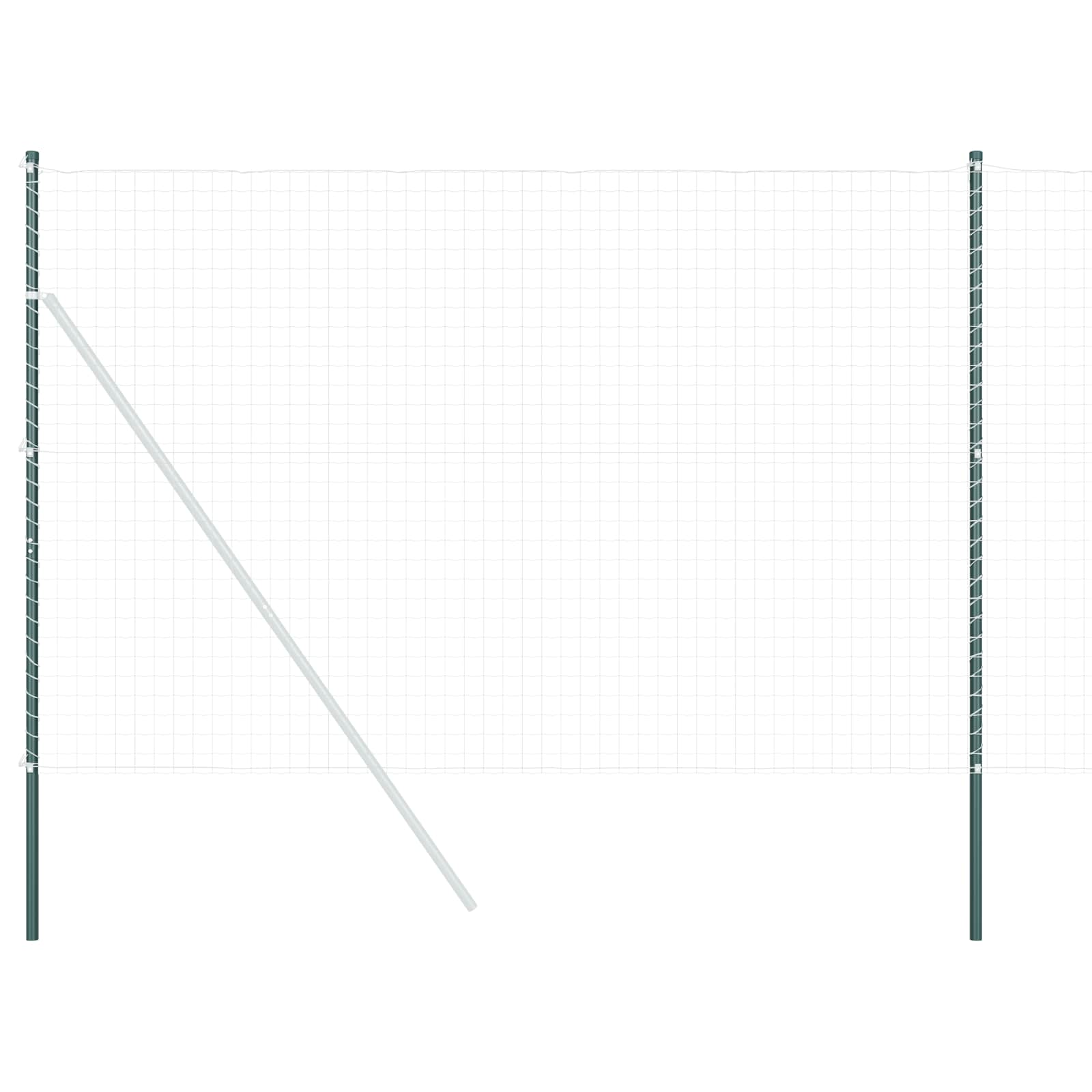 Palo della recinzione 12 pcs Verde Acciaio Verniciato a Polvere 42012742