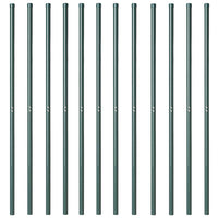 vidaXL Pali per Recinzione 12 pcs Verde 200 cm