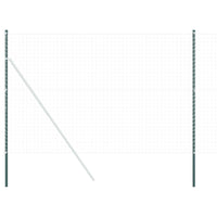 Palo della recinzione 2 pcs Verde Acciaio Verniciato a Polvere 42012743