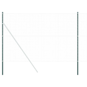 Palo della recinzione 2 pcs Verde Acciaio Verniciato a Polvere 42012743