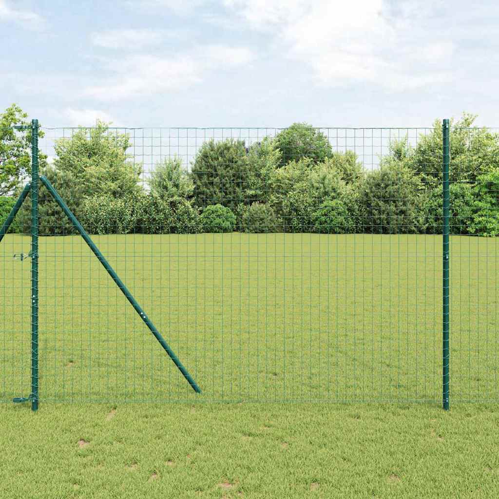 vidaXL Pali per Recinzione 12 pcs Verde 210 cm