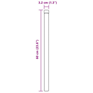 Palo della recinzione 12 pcs Grigio 60 cm 42012748