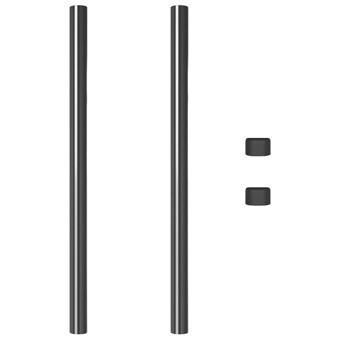 vidaXL Pali per Recinzione 2 pcs Grigio 70 cm