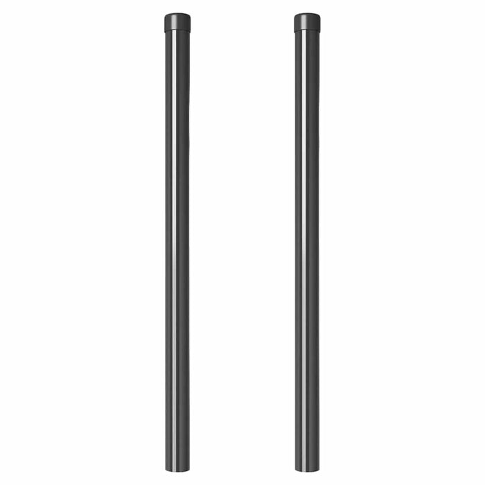 vidaXL Pali per Recinzione 2 pcs Grigio 80 cm