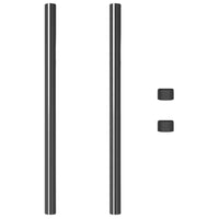 vidaXL Pali per Recinzione 2 pcs Grigio 80 cm