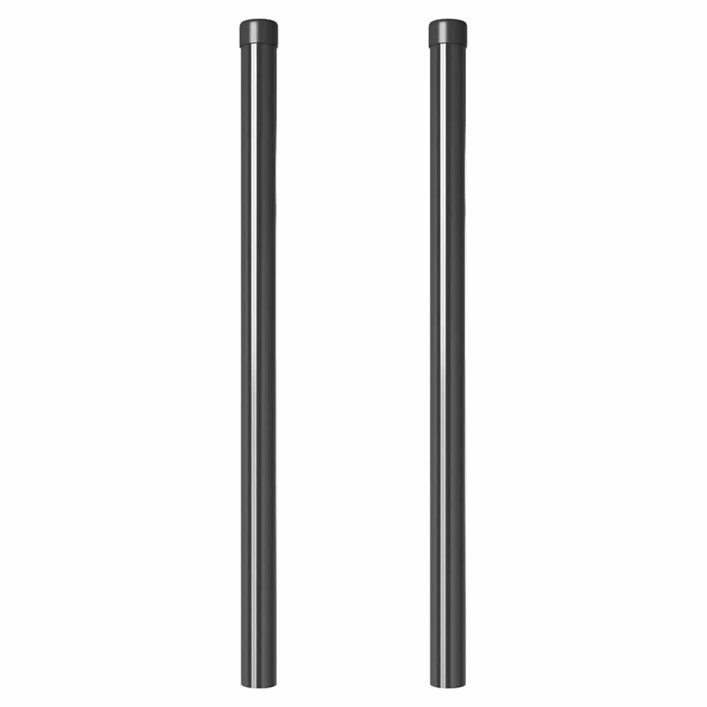 vidaXL Pali per Recinzione 2 pcs Grigio 90 cm