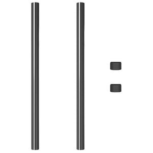 vidaXL Pali per Recinzione 2 pcs Grigio 90 cm