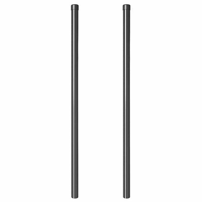 vidaXL Pali per Recinzione 2 pcs Grigio 120 cm