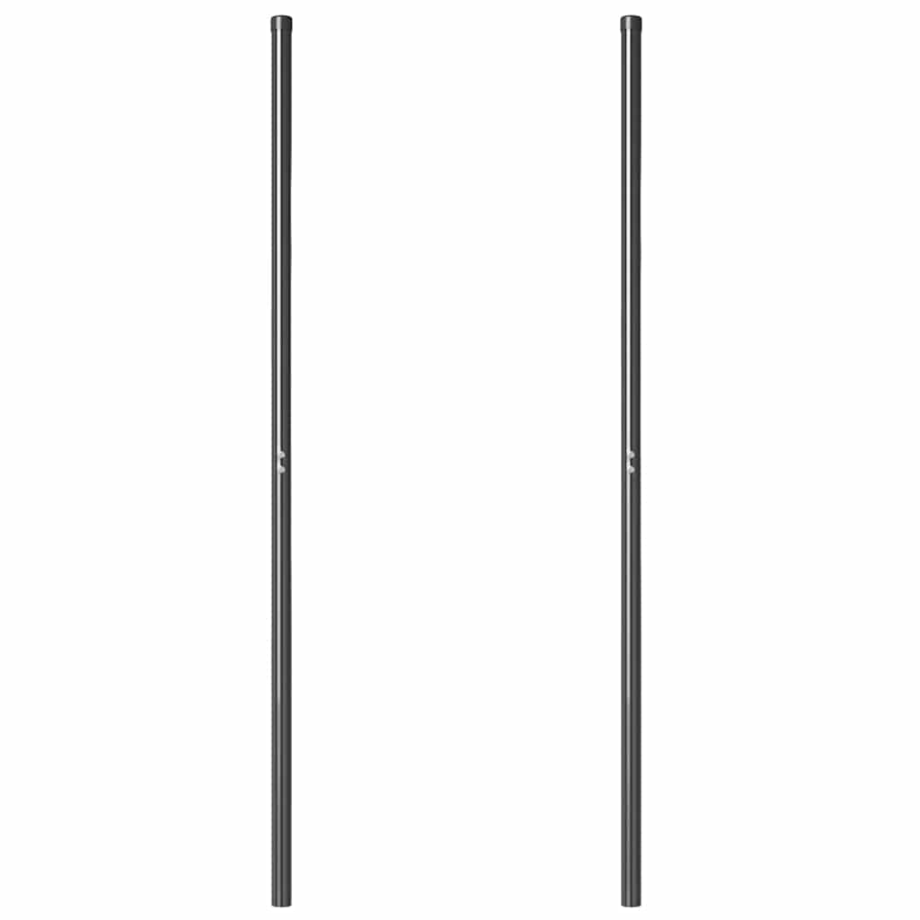 vidaXL Pali per Recinzione 2 pcs Grigio 130 cm