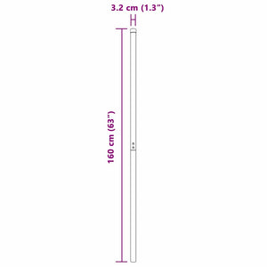 vidaXL Pali per Recinzione 2 pcs Grigio 160 cm
