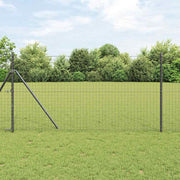 vidaXL Pali per Recinzione 12 pcs Grigio 160 cm