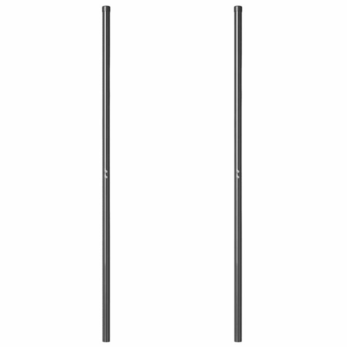 vidaXL Pali per Recinzione 2 pcs Grigio 180 cm