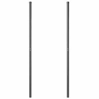 vidaXL Pali per Recinzione 2 pcs Grigio 200 cm