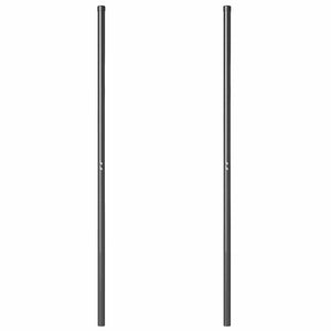 vidaXL Pali per Recinzione 2 pcs Grigio 200 cm