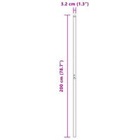 Palo della recinzione 2 pcs Grigio Acciaio Verniciato a Polvere 42012769