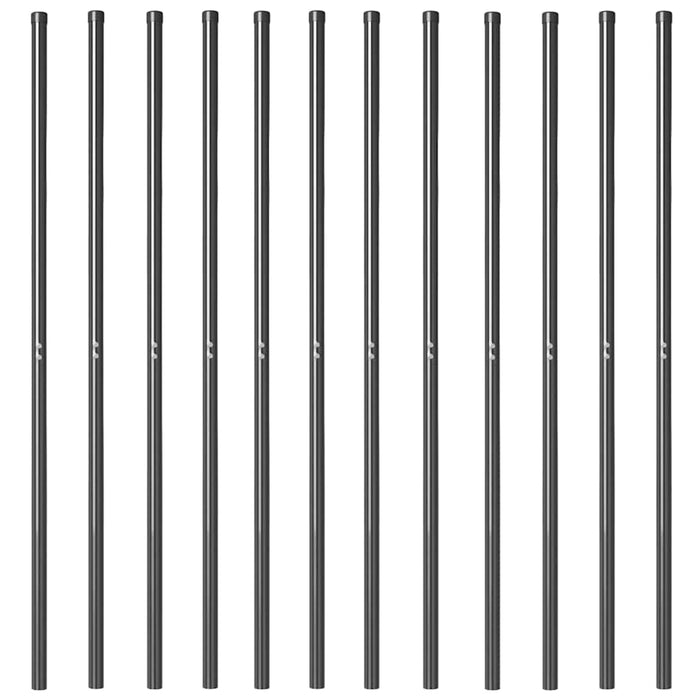 Pali per Recinzione 12 pcs Grigio 200 cm 42012770
