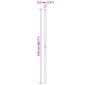 Palo della recinzione 2 pcs Grigio Acciaio Verniciato a Polvere 42012771