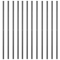 vidaXL Pali per Recinzione 12 pcs Grigio 210 cm