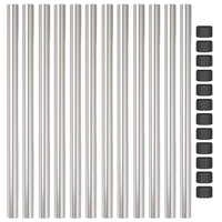 Pali per Recinzione 12 pcs Argento 60 cm 42012776