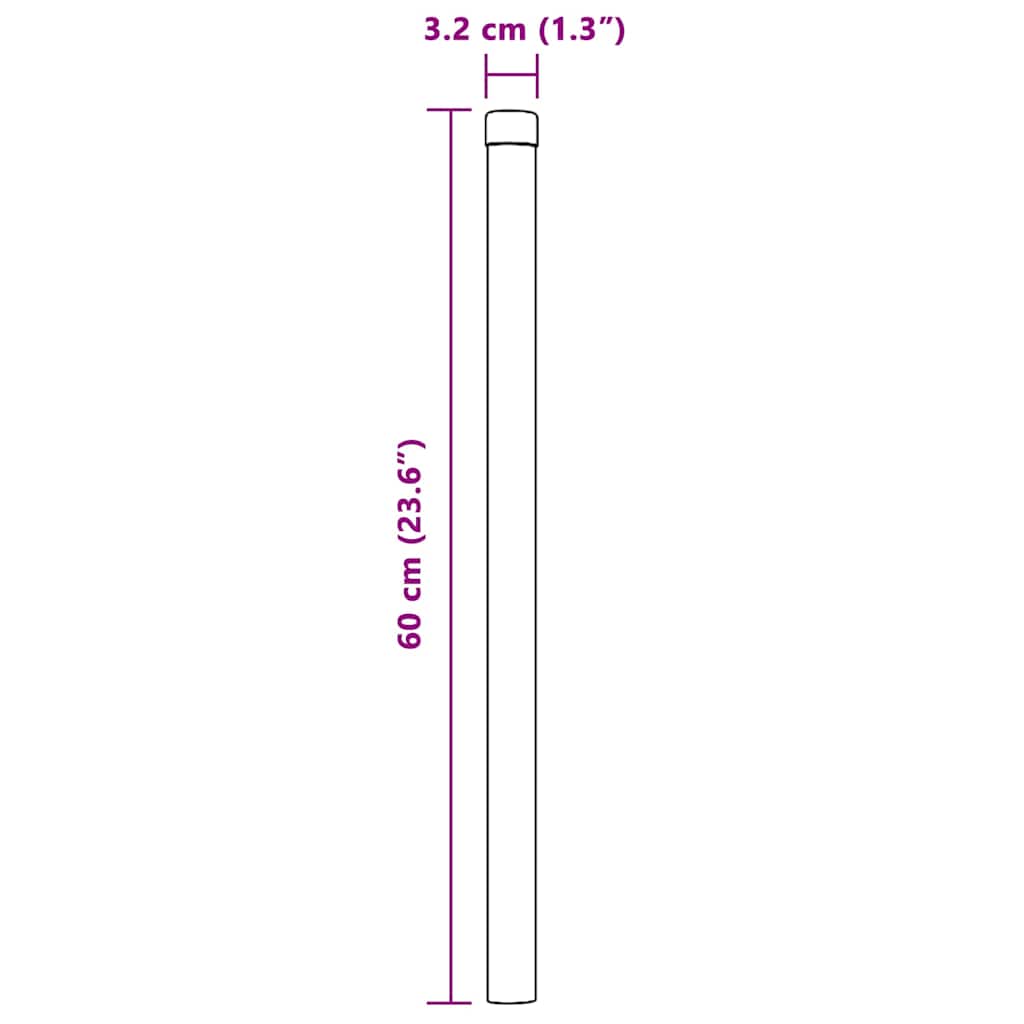 Pali per Recinzione 12 pcs Argento 60 cm 42012776