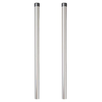 vidaXL Pali per Recinzione 2 pcs Argento 70 cm