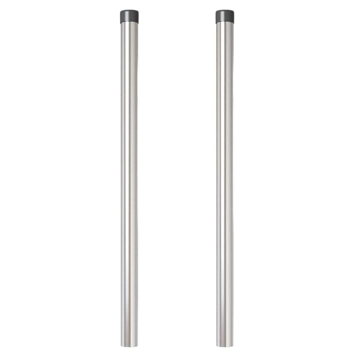 vidaXL Pali per Recinzione 2 pcs Argento 70 cm