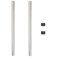 vidaXL Pali per Recinzione 2 pcs Argento 70 cm