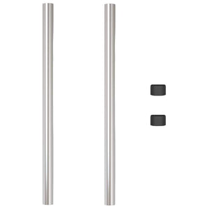 vidaXL Pali per Recinzione 2 pcs Argento 70 cm