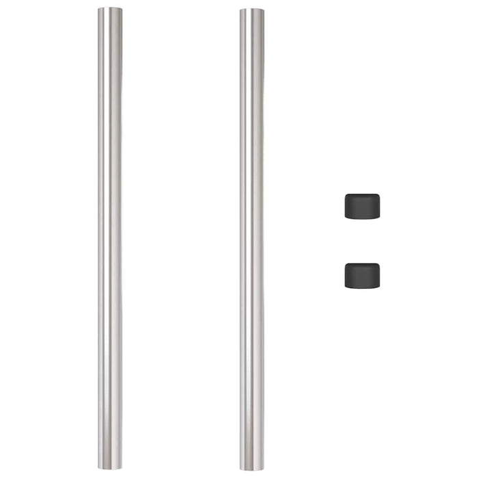 vidaXL Pali per Recinzione 2 pcs Argento 70 cm