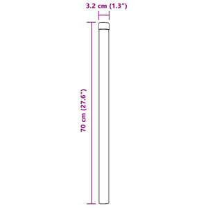 Palo della recinzione 2 pcs Argento 70 cm 42012777