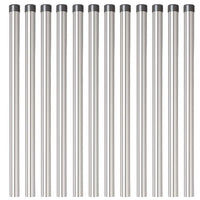 vidaXL Pali per Recinzione 12 pcs Argento 80 cm