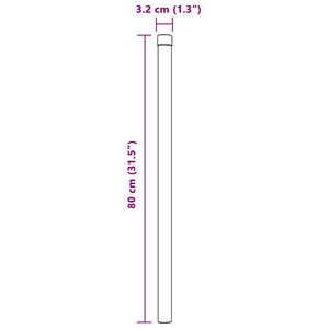 vidaXL Pali per Recinzione 12 pcs Argento 80 cm