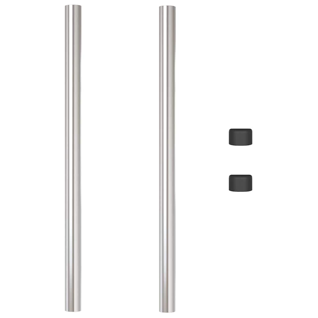 Pali per Recinzione 2 pcs Argento 90 cm 42012781