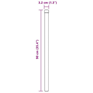 vidaXL Pali per Recinzione 12 pcs Argento 90 cm